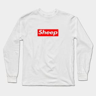 sheep red box logo Long Sleeve T-Shirt